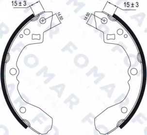 Комлект тормозных накладок FOMAR Friction FO 0464